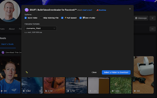 ESUIT | Bulk Videos Downloader for Facebook™