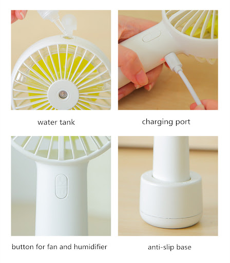 Title 7, Portable Water Sprayer Fog Electric Fan USB Sta...