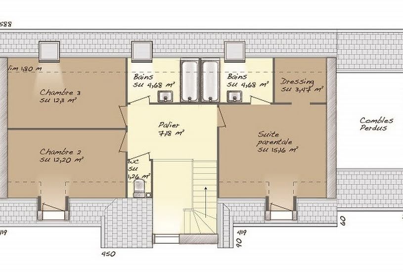  Vente Terrain + Maison - Terrain : 750m² - Maison : 125m² à Écuelles (77250) 