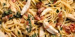 Chicken, Bacon, and Spinach Spaghetti was pinched from <a href="http://www.delish.com/cooking/recipe-ideas/recipes/a45774/chicken-bacon-and-spinach-spaghetti-recipe/" target="_blank">www.delish.com.</a>