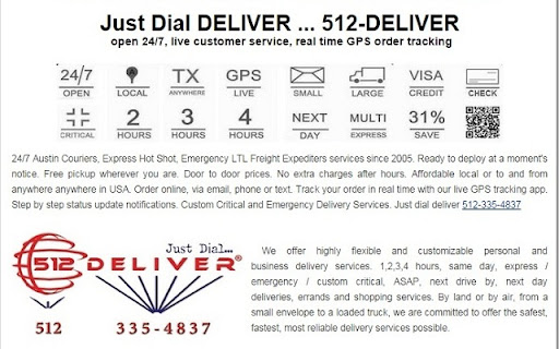 Just Dial 512-DELIVER