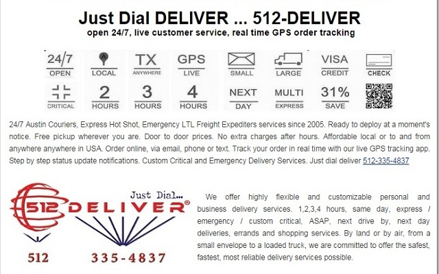 Just Dial 512-DELIVER chrome extension