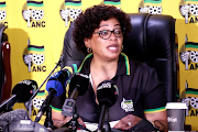 ANC national executive committee member Nomvula Mokonyane briefs the media on the party's readiness for its January 8 statement.