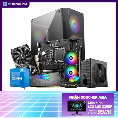 PC PV Gaming IN50105 (Intel Core i5-12400F/2x8GB/512GB SSD/Nvidia GeForce RTX 3050/Free DOS)