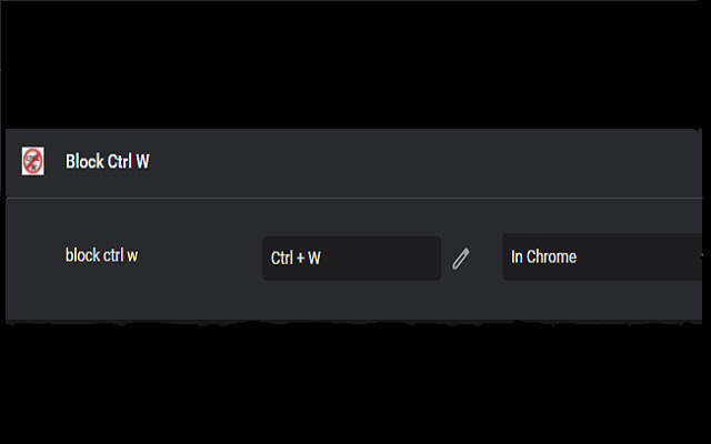 Block Ctrl W chrome extension