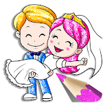 Cover Image of Télécharger Coloriages de mariée et de mariés scintillants pour les enfants 1.1 APK