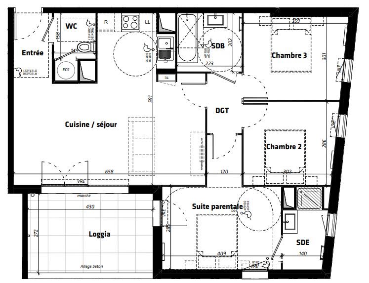 Vente appartement 4 pièces 79 m² à Nimes (30000), 289 000 €