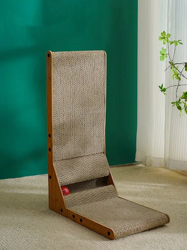 Luxury Cat Scratcher Board L-shaped Cat Scraper Detachable Scratching Post for Cat Training Claw Cat Toys Pet Furniture 