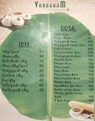 Vanakkam menu 1