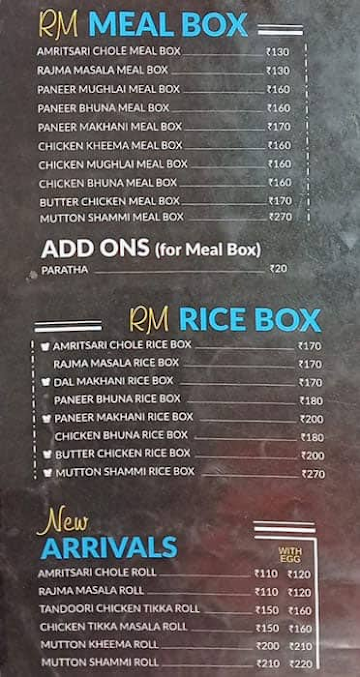 Rolls Mania menu 