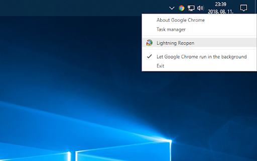 Lightning Reopen chrome extension