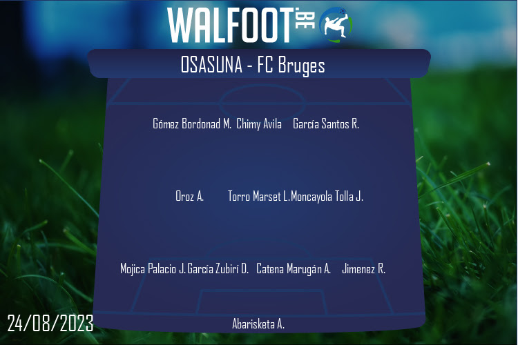 Composition Osasuna | Osasuna - FC Bruges (24/08/2023)