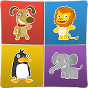 Animals memory game for kids mobile app icon