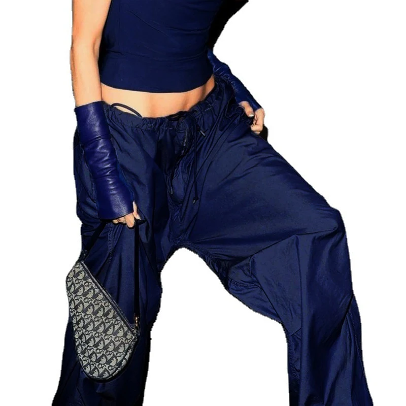 Jeans cargo vintage de mujer Pantalones anchos casuales Estilo callejero Cómodos y versátiles para un look moderno y desenfadado. Perfectos para cualquier ocasión.