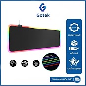 Lót Chuột Ban Phim Cỡ Lớn Co Đen Led Rgb Dày Dặn 3Mm Chuyên Game Pad Chuôt Di Chuôt Chống Trượt Chông Thâm