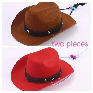 Dog Western Denim Mini Toy Hat. Give your pup a bold and fun look. Perfect for photoshoots and imaginative play, this de