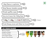 Natural Ice Cream menu 2