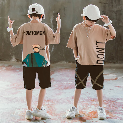 Title 4, BoyS Summer Suit Cotton Korean Short-Sleeved T...