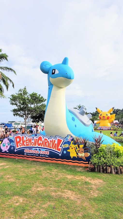 Things to do in Singapore: Visit Sentosa Island, with its many attractions - during my visit there was a Pokemon Carnival