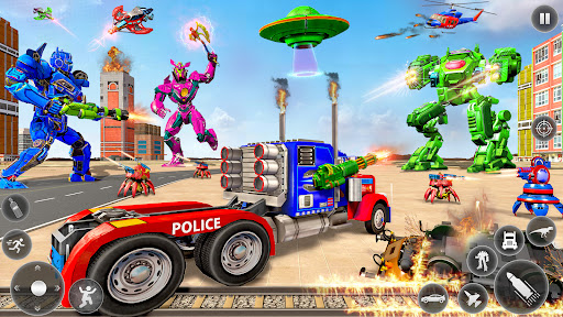 Screenshot Police Truck Robot Transform