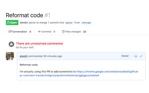 GitHub PR Comment Tracker