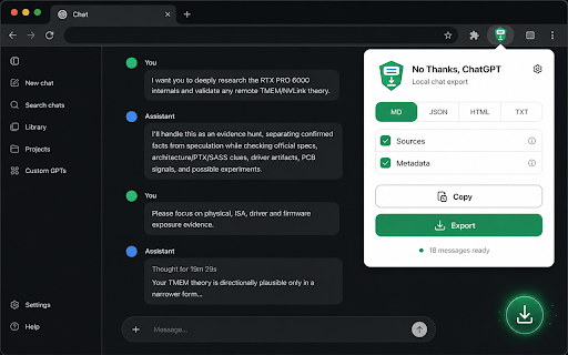 No Thanks, ChatGPT screenshot 2