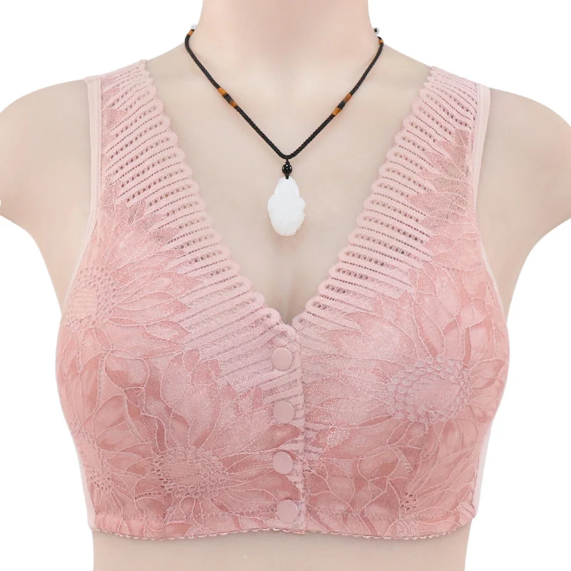 New Lace Front Buckle Underwear Ladies Soft Cotton Insertable Vest, offering comfort, support, and a flattering fit for 