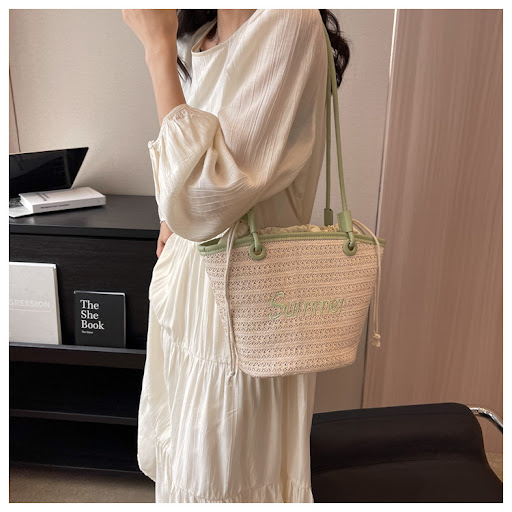 Title 7, Womens Fashion Woven Shoulder Bag, stylish and...