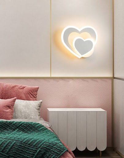 Title 2, LED Heart-shaped Creative Bedroom Living Room R...