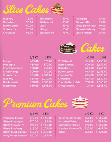 CK's Bakery menu 