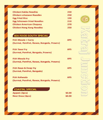 Katraj Junction menu 