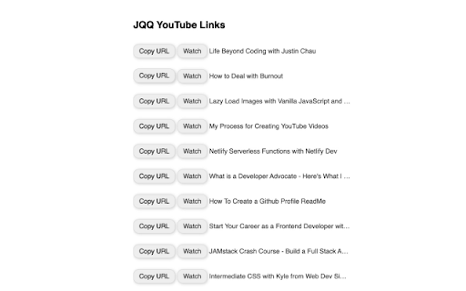 JQQ YouTube Links