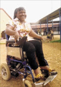 ECSTATIC: Marcia Matutoana, 18, a pupil at Leshata Secondary School at Orange Farm in the Vaal, wants to become a social worker.  Cicra 2008.  Pic. Len Kumalo.  © Sowetan.