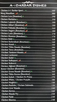 A 1 Darbar Restaurant menu 6