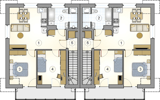 Double House VII - Rzut poddasza