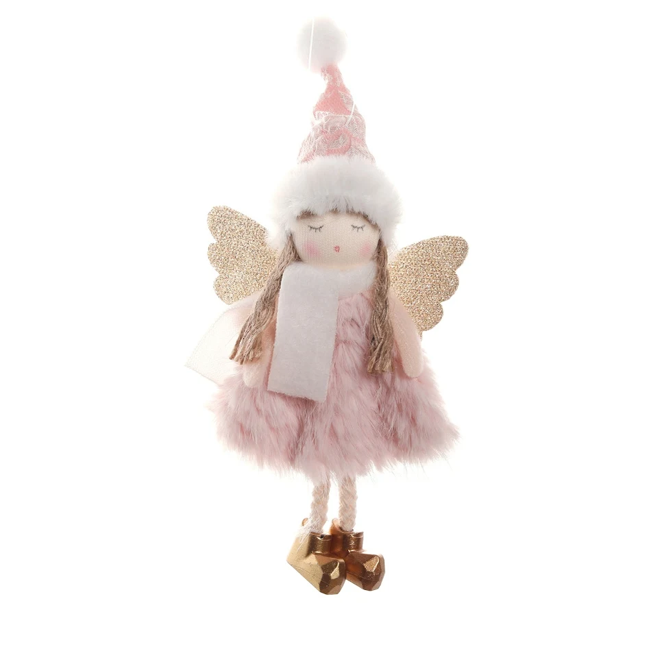 Nuovo cappello jacquard creativo Angelo Decorazione albero di Natale, perfetto per abbellire il tuo albero e creare l'atmosfera natalizia