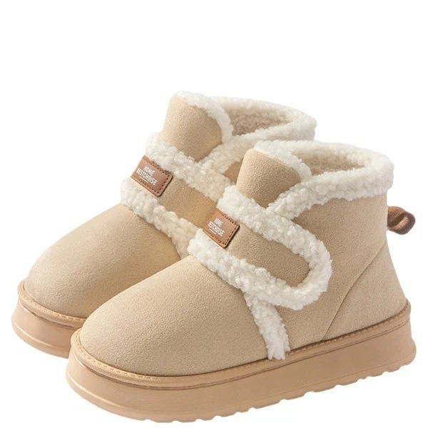Stivali da neve da donna foderati in pile, spessi, antiscivolo e caldi. Scarpe in cotone perfette per l'inverno.