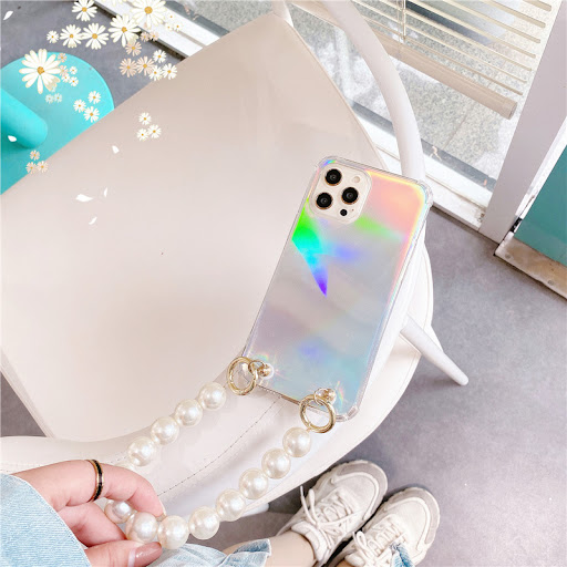 Title 3, Large Pearl Bracelet Laser Shockproof Phone Cas...