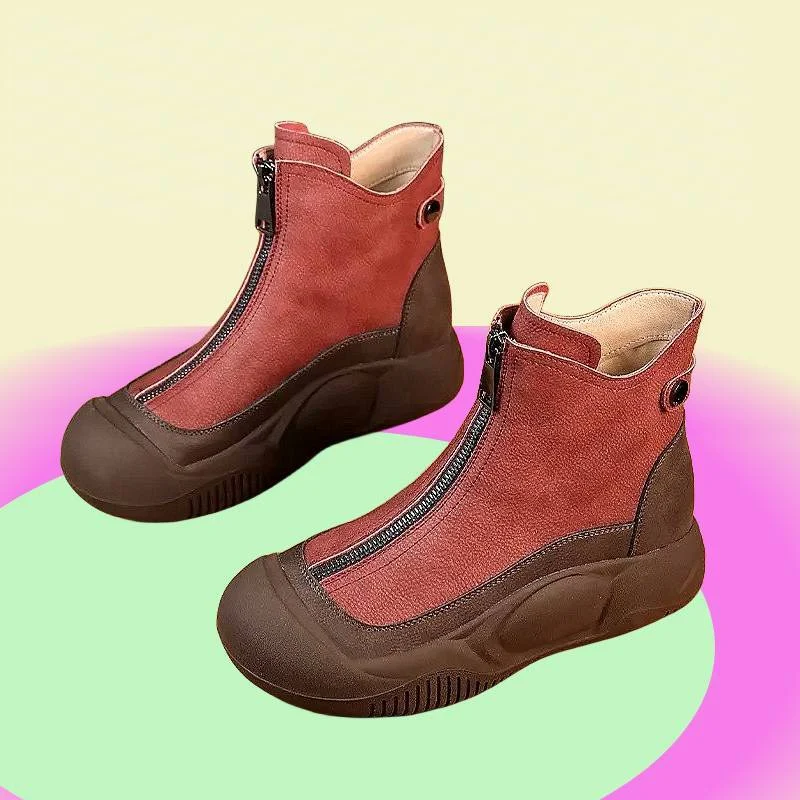Title 8, Dikke Zolen Casual Martin Boots Lederen Enkella...