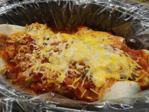 Cheesy-Green-Chili-Chicken Crock Pot Enchiladas