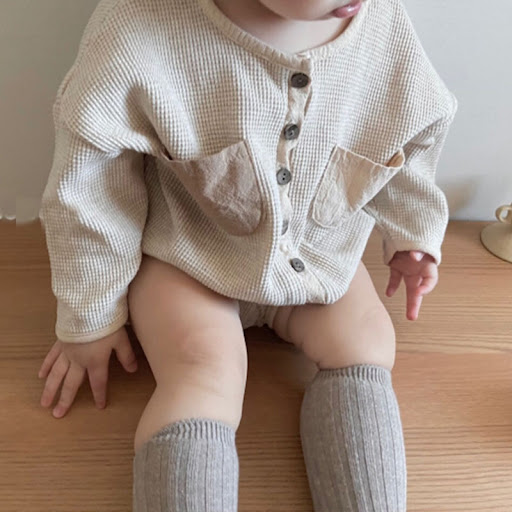 Title 5, Spring and Autumn Waffle Jumpsuit with Double P...
