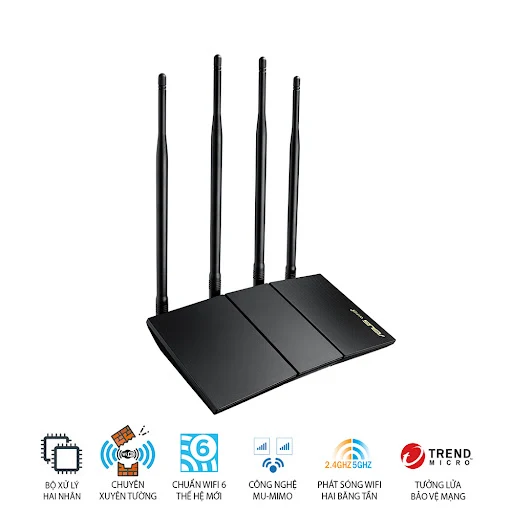 Router wifi 6 Asus RT-AX1800HP