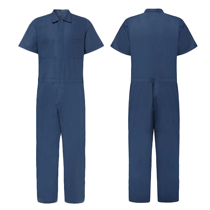 Herren Multi-Pocket Overall mit Reverskragen, locker geschnitten, bequemer Casual-Jumpsuit für Alltag und Freizeit.