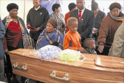 SAD END: Goodwill Ramothata who suffered from a rare genetic disorder was buried yesterday. PHOTO: MOHAU MOFOKENG