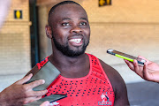 The Emirates Lions player Sti Sithole speaks to the media at Johannesburg Stadium on February 26 2019. 