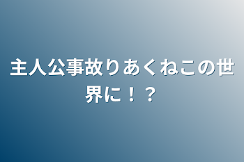 主人公事故りあくねこの世界に！？