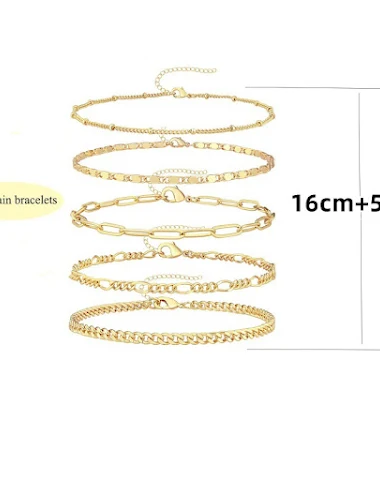 Retro Metalen Armband voor Dames, V - 0