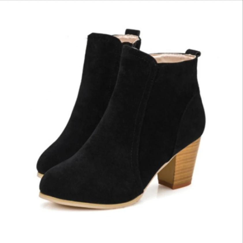 Title 7, Dames Martin boots met hoge hak en zijrits. Sti...