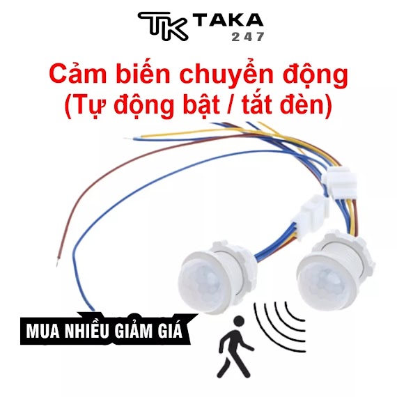 Công Tắc Cảm Biến Chuyển Động Tự Động Bật Tắt Đèn Khi Có Người Qua Công Tắc Cảm Biến Chuyển Động Hồng Ngoại