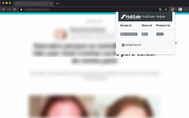 HubSale Pixel Helper chrome extension